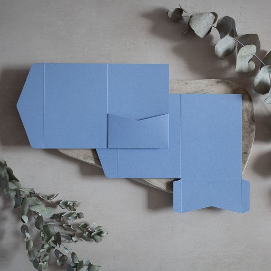 Mini A6 DIY Cornflower Blue Pocketfold Envelopes
