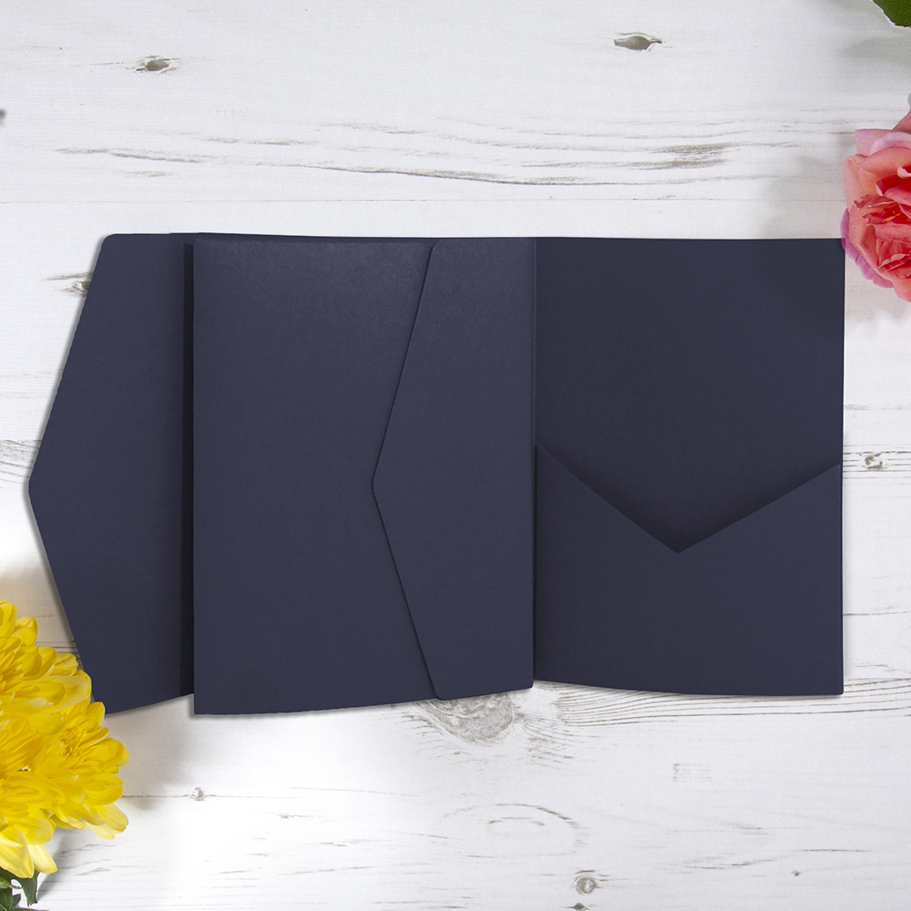 'Calligraphy 4' Pocketfold Wedding Invitation Sample