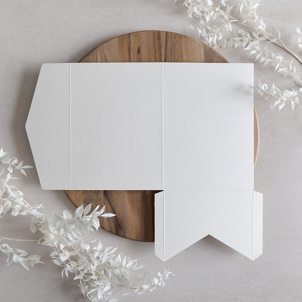 DIY 5x7" Pearly Ivory Pocketfold Envelopes