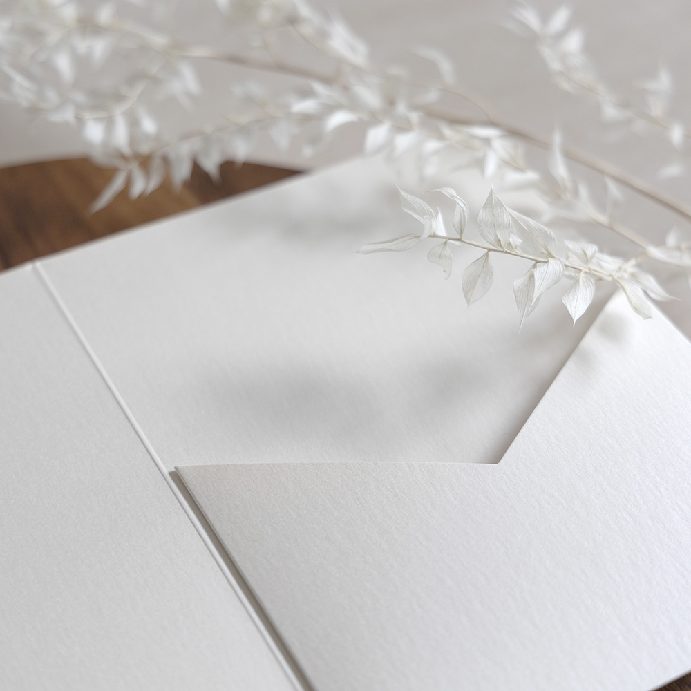 DIY 5x7" Pearly Ivory Pocketfold Envelopes