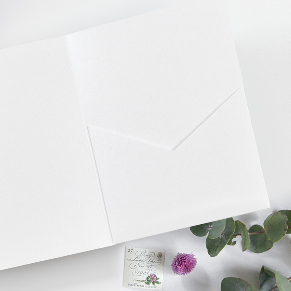 DIY 5x7" Pearly White Pocketfold Envelopes