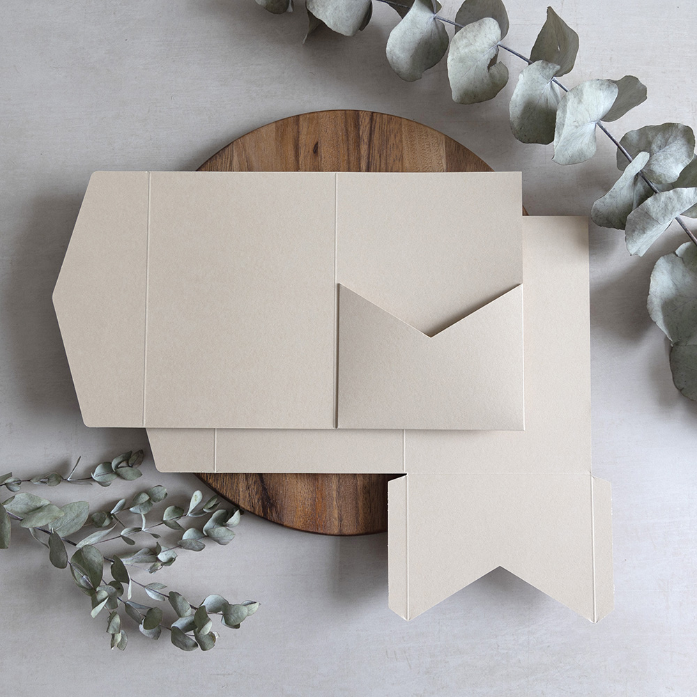 DIY 5x7" Stone Pocketfold Envelopes