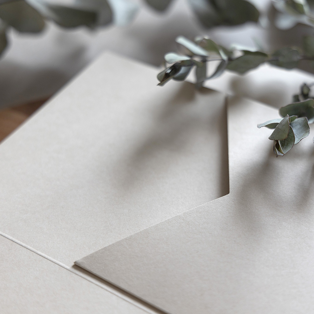 DIY 5x7" Stone Pocketfold Envelopes