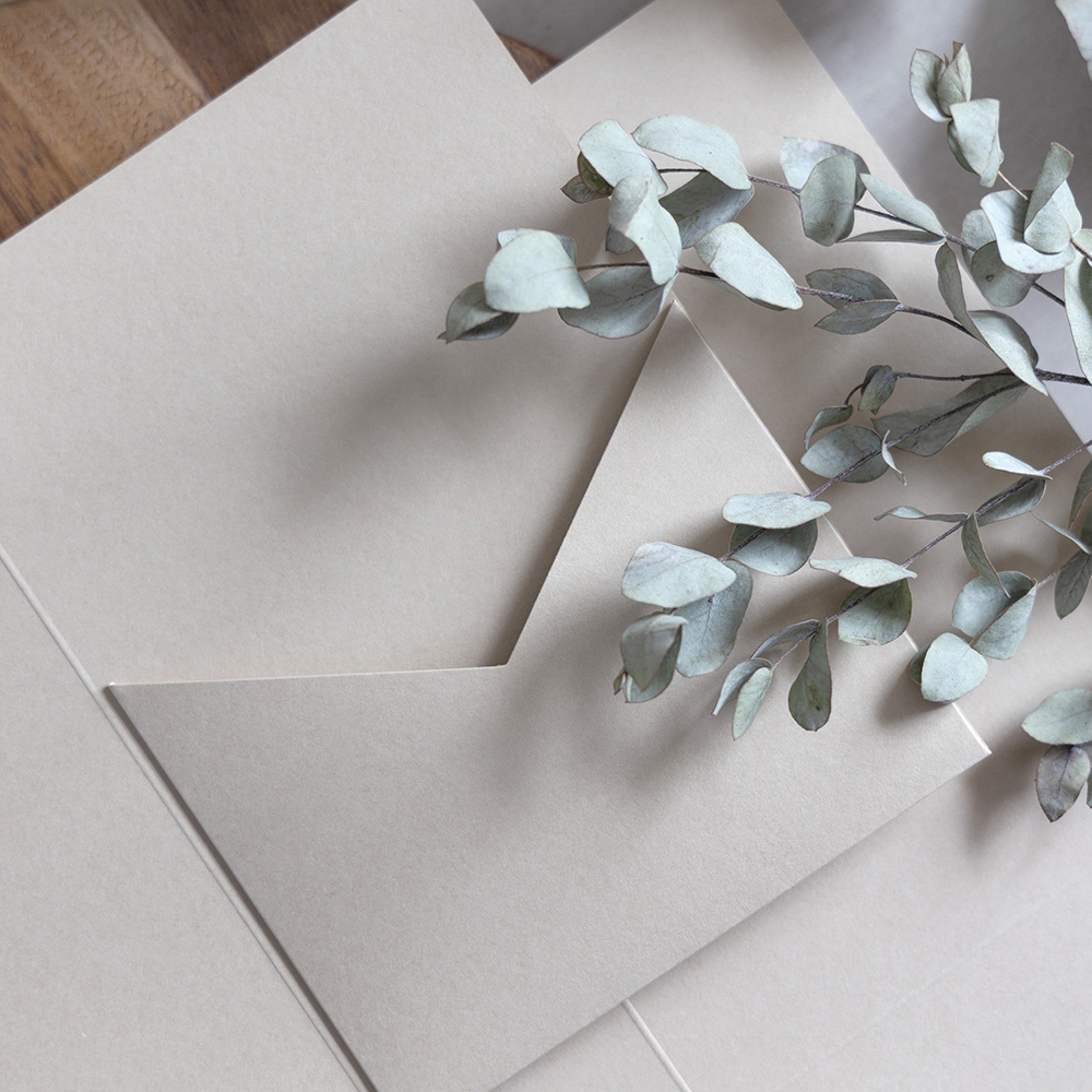 DIY 5x7" Stone Pocketfold Envelopes