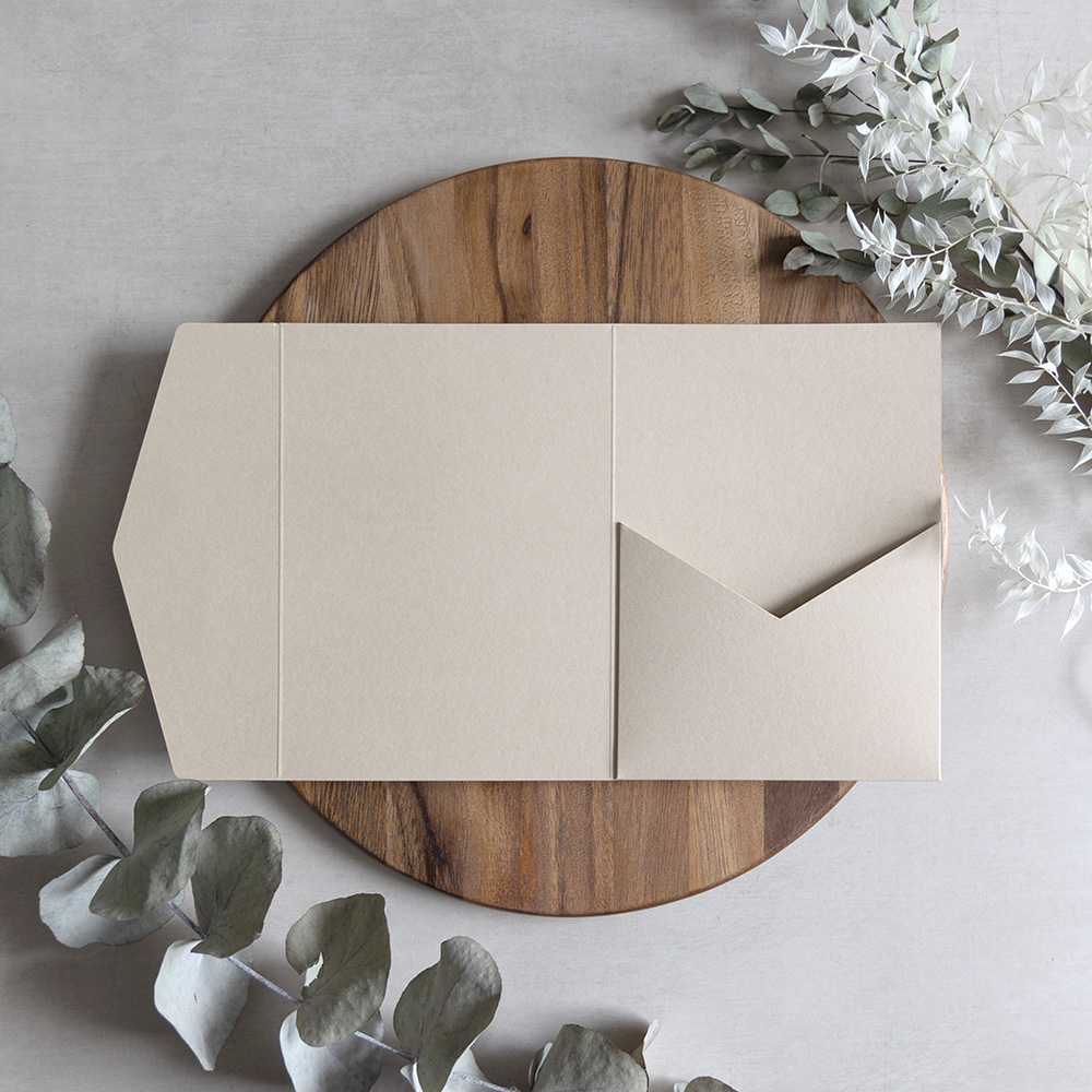DIY 5x7" Stone Pocketfold Envelopes