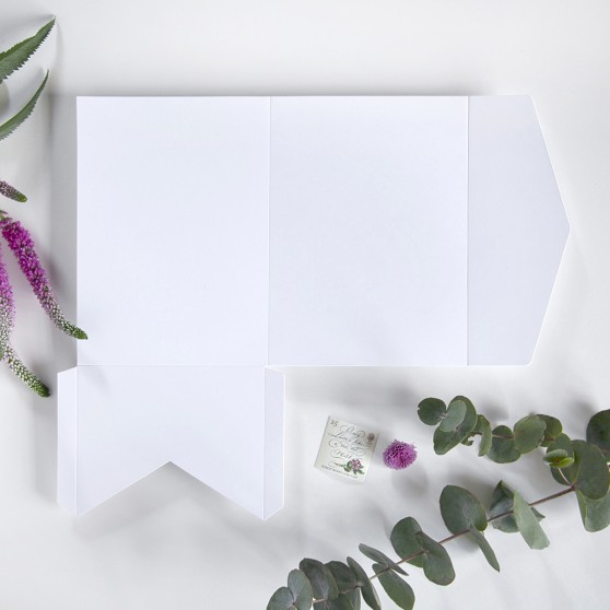 DIY 5x7" White Pocketfold Envelopes