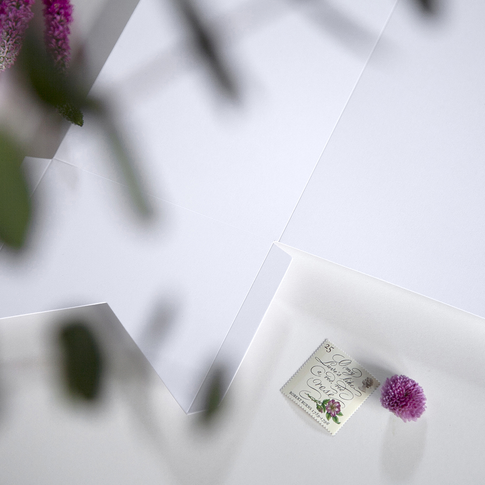 DIY 5x7" White Pocketfold Envelopes