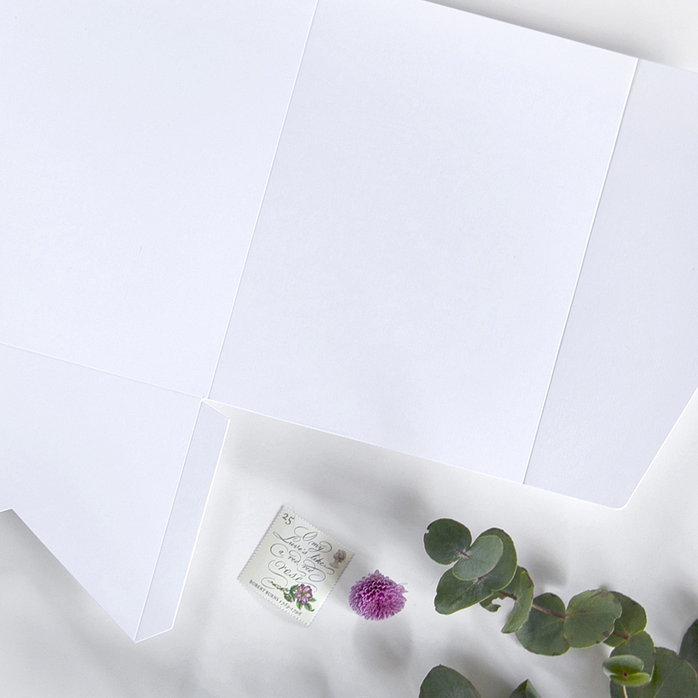 DIY 5x7" White Pocketfold Envelopes