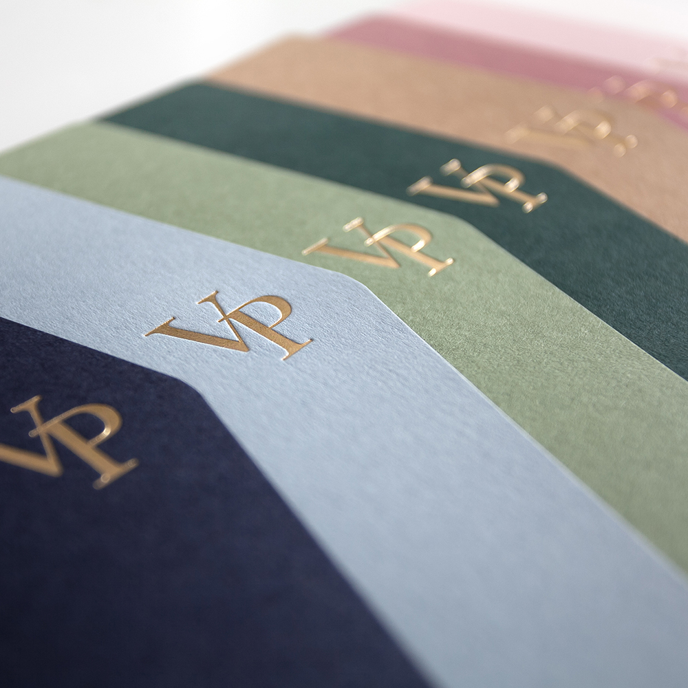 Foil Pressed DIY Forest Green Pocketfold Envelopes Letterpress Style