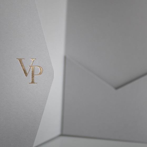 Foil Pressed DIY Dove Grey Pocketfold Envelopes Letterpress Style