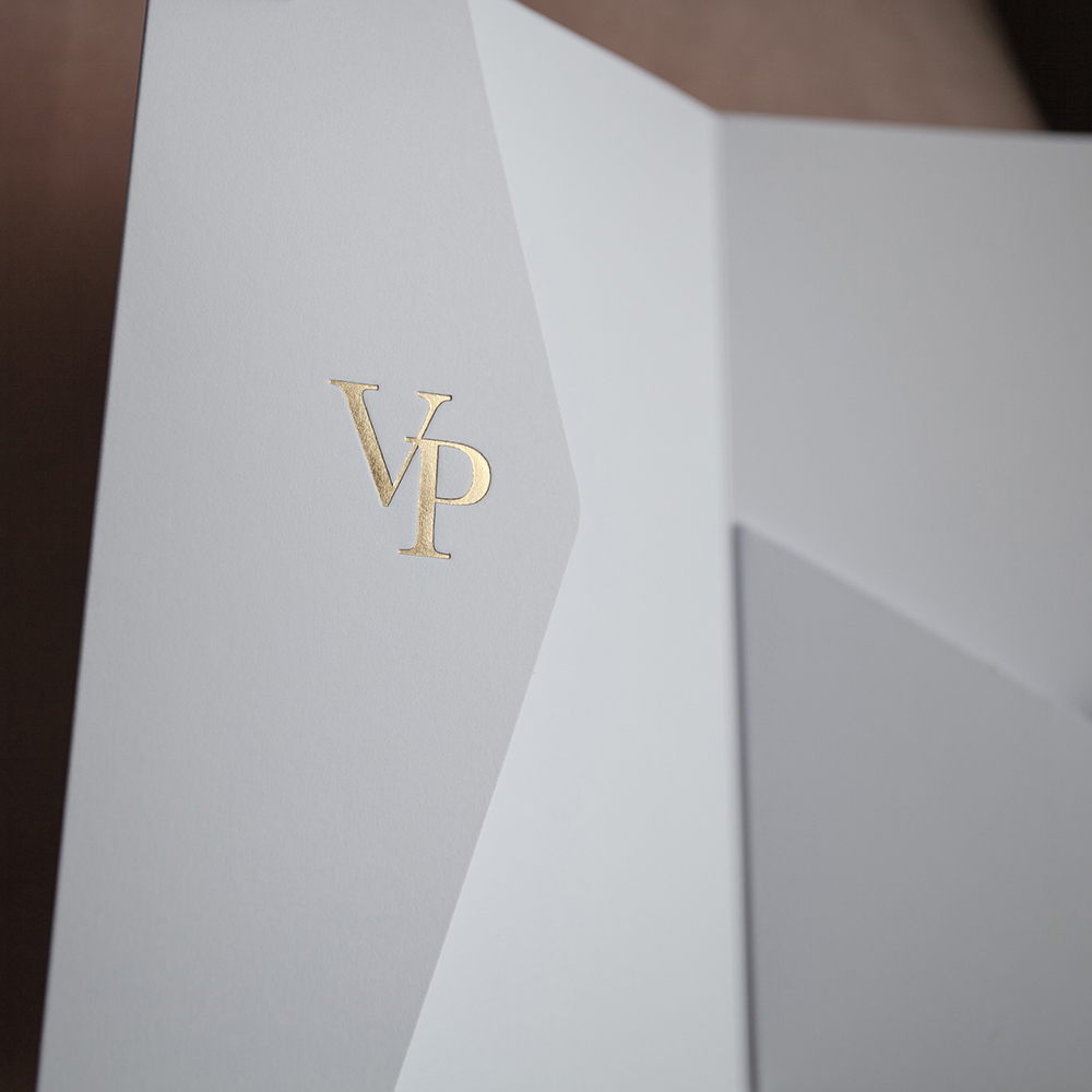 Foil Pressed DIY White Pocketfold Envelopes Letterpress Style