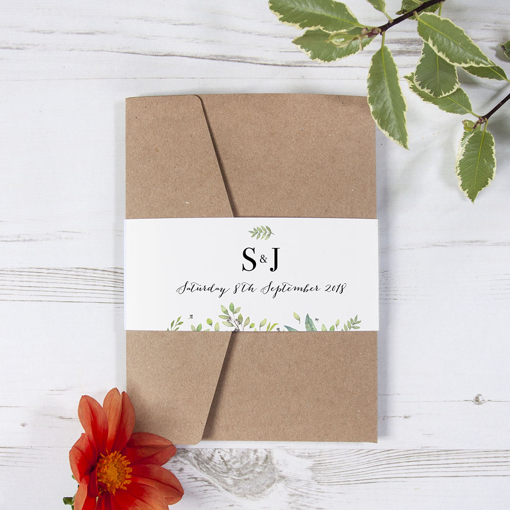 'Arabella' Pocketfold Wedding Invitation