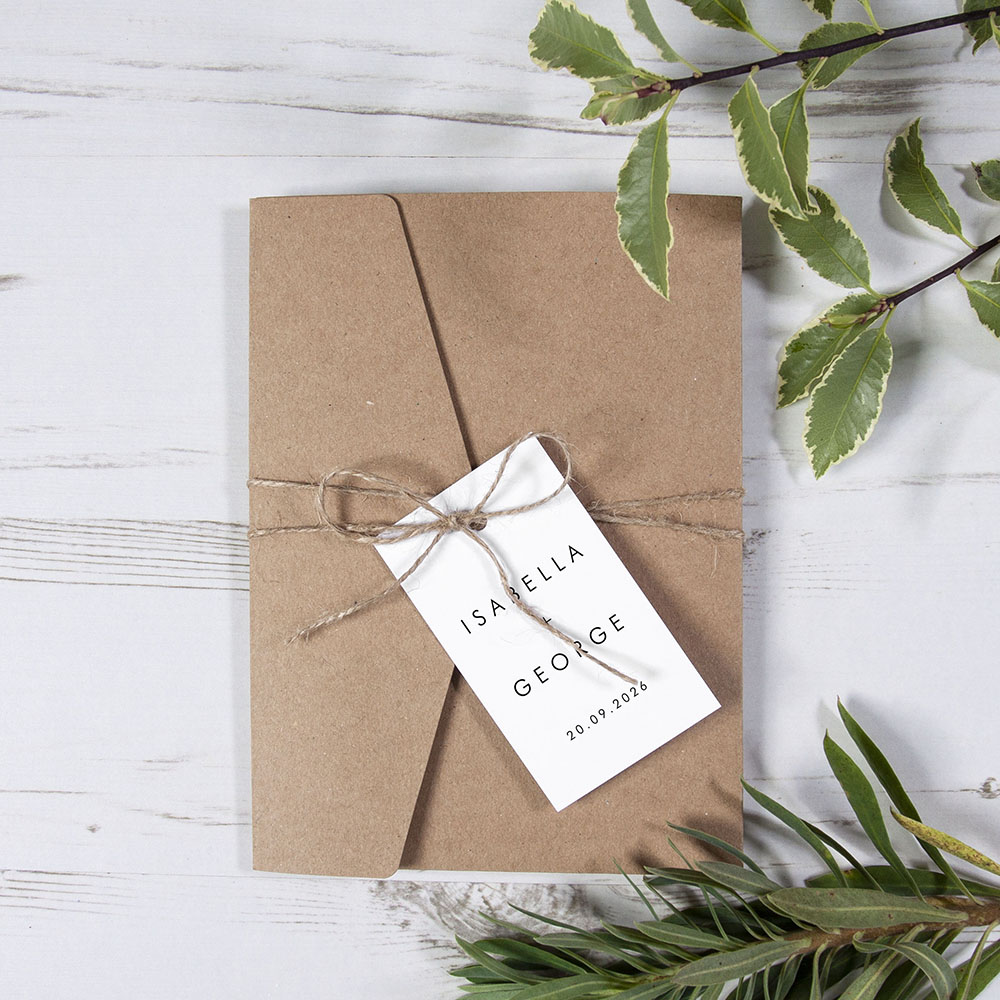 'Marco Polo' Pocketfold Wedding Invitation