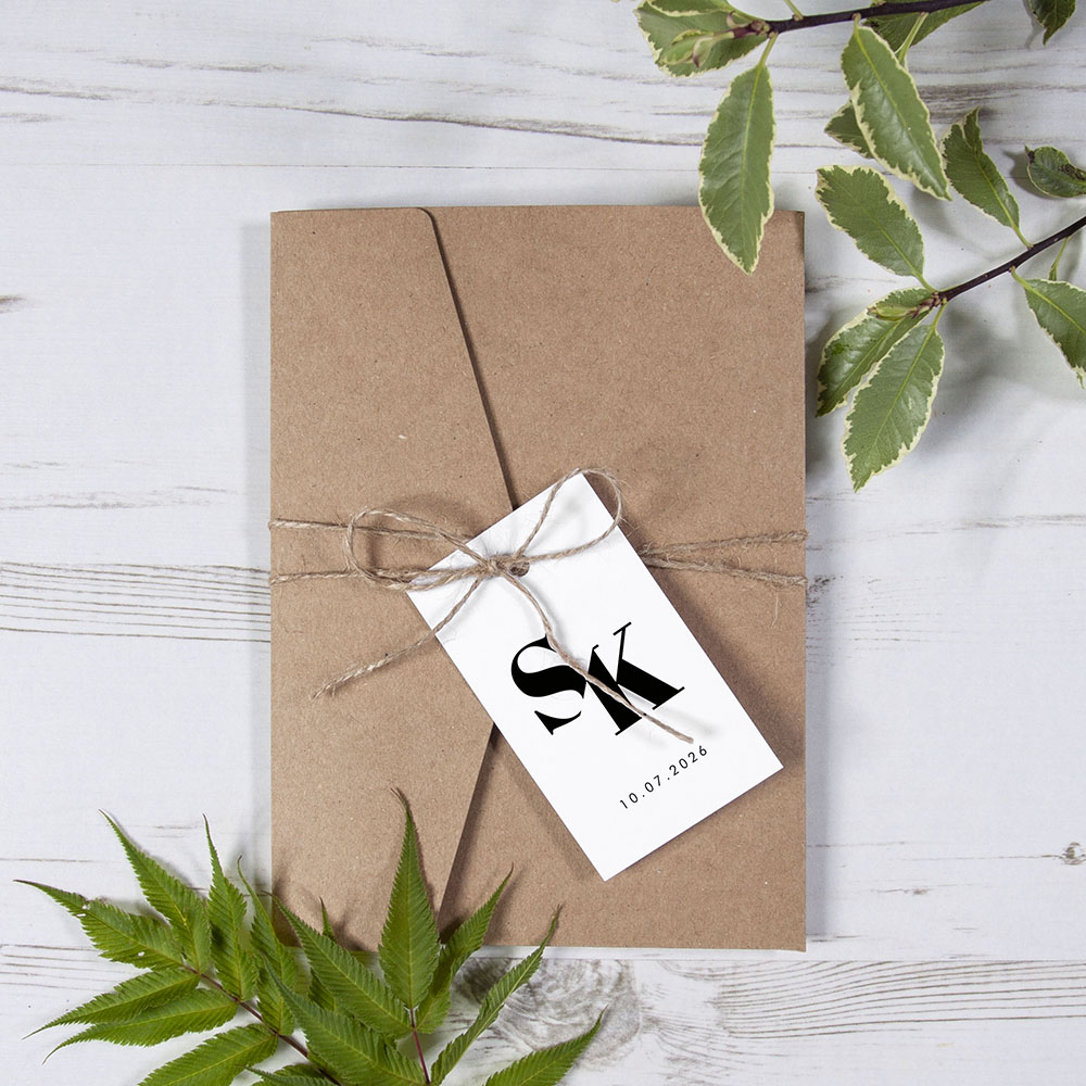 'Modern Classic MC03' Pocketfold Wedding Invitation Sample