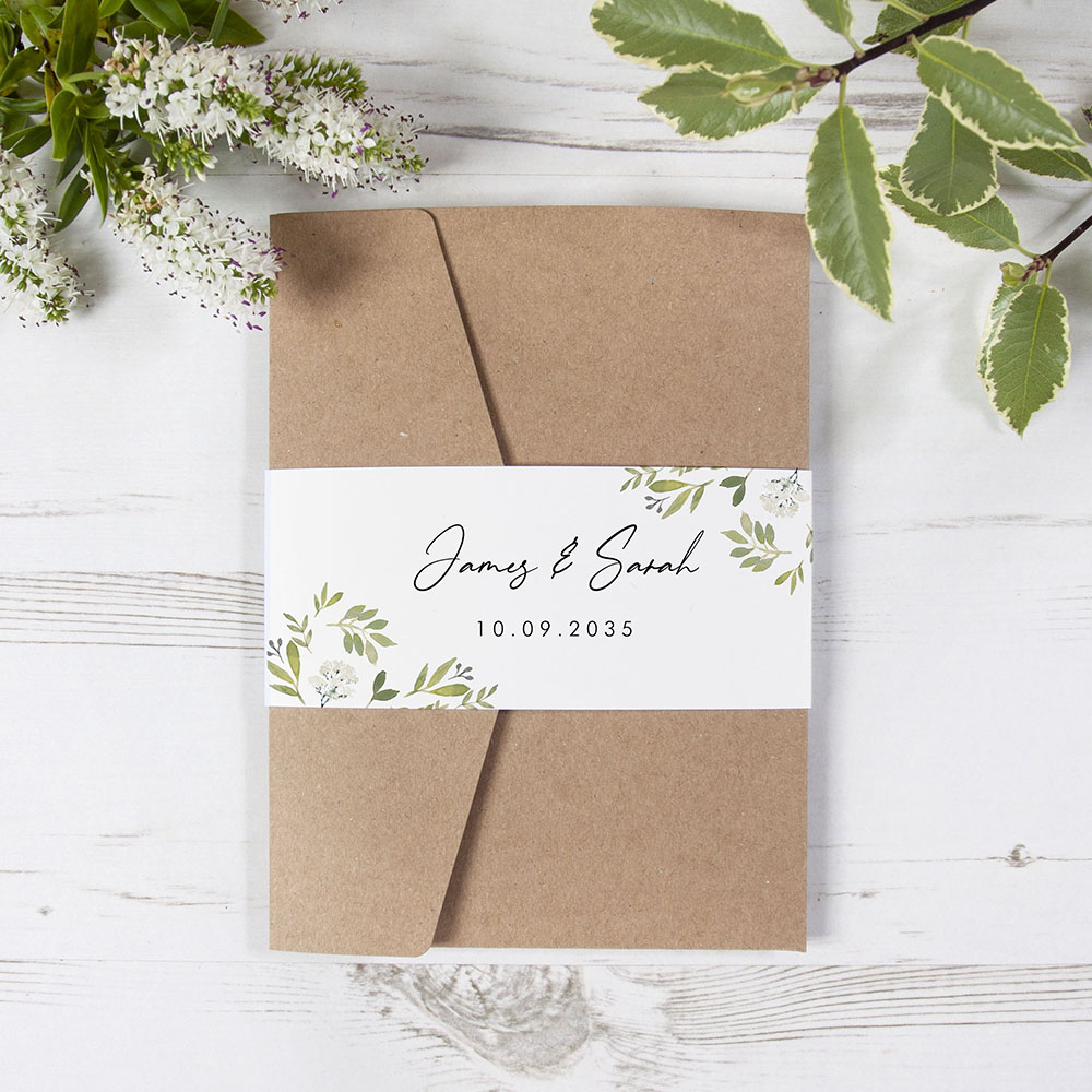 'Naomi' Pocketfold Wedding Invitation