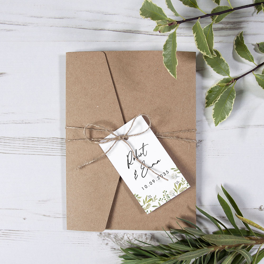 'Naomi' Pocketfold Wedding Invitation