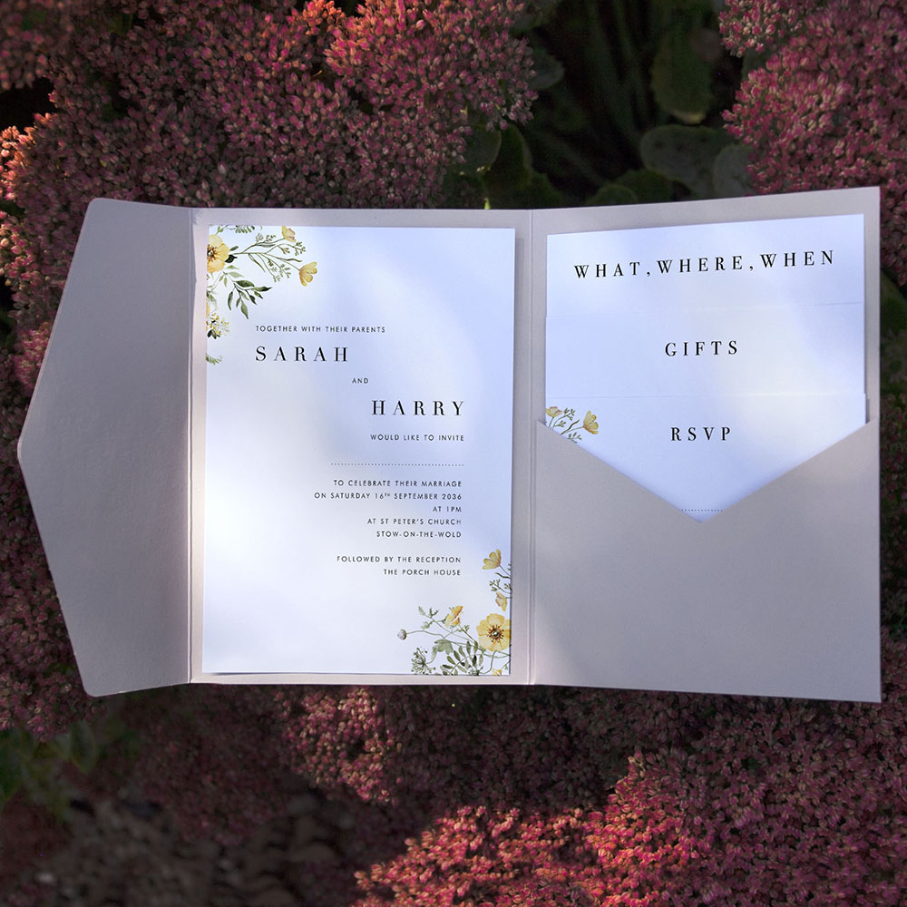 'Spring Collection SC10' Pocketfold Wedding Invitation