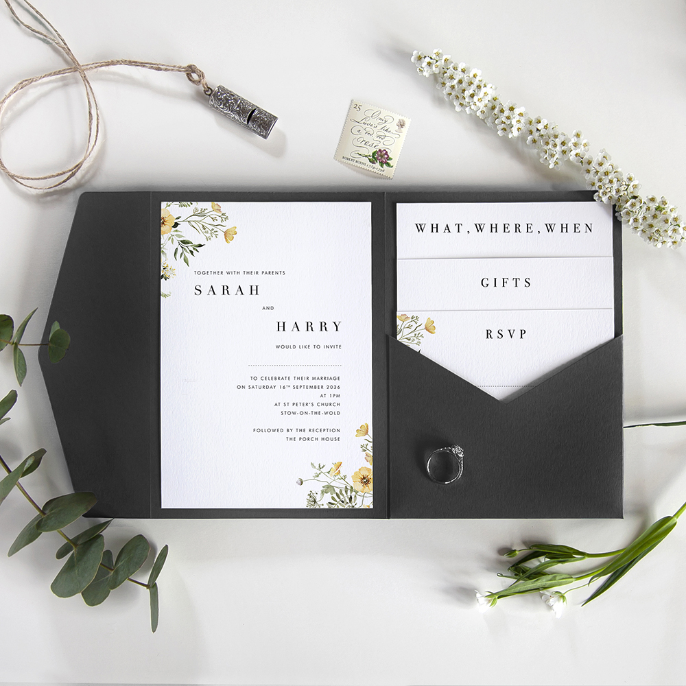 'Spring Collection SC10' Pocketfold Wedding Invitation