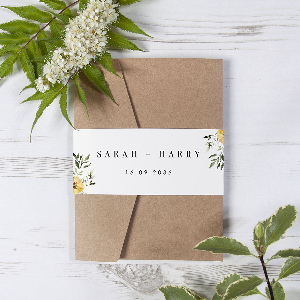 'Spring Collection SC10' Pocketfold Wedding Invitation
