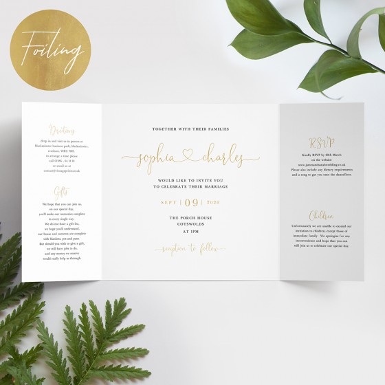 Foil Printed Gatefold Invites