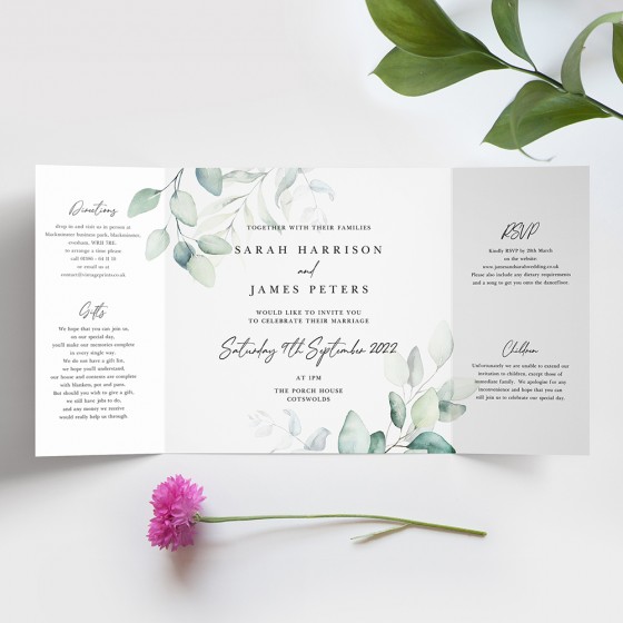 Printed Gatefold Invites
