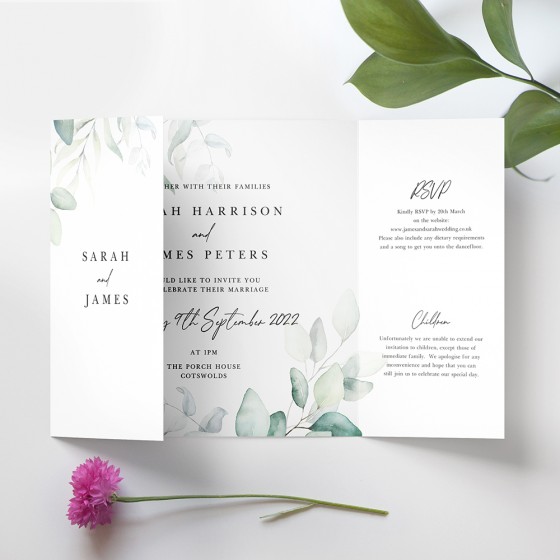 Printed Gatefold Invite Samples