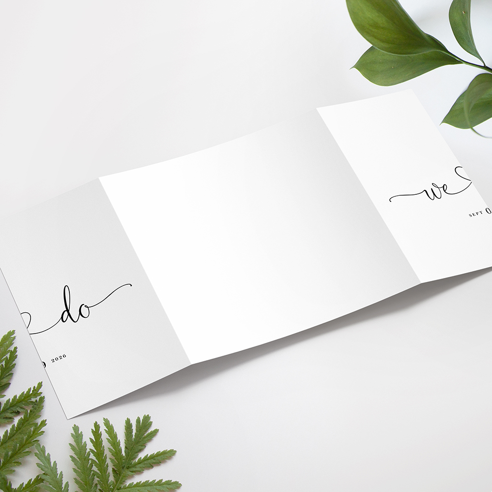 'Edward' Printed Gatefold Wedding Invitation Sample