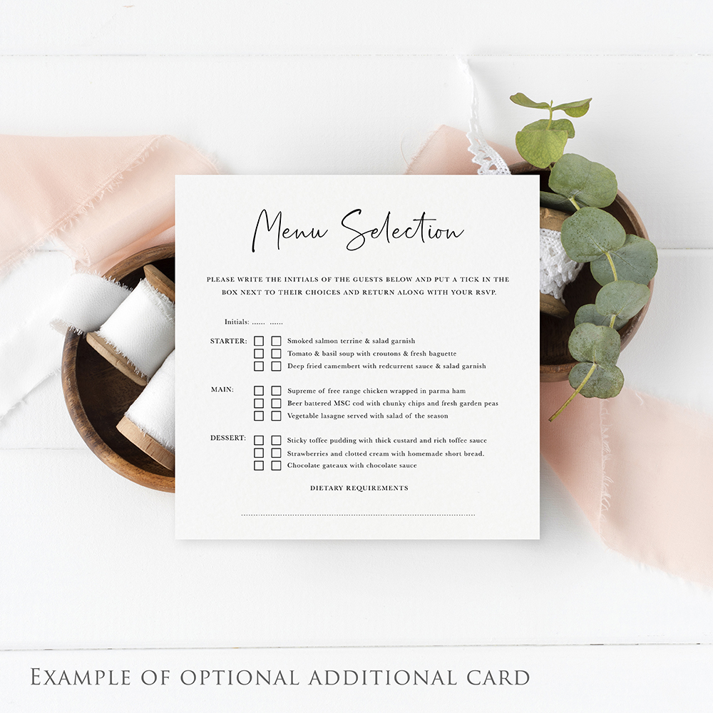 'Modern Romance' Photo Printed Gatefold Wedding Invitation Sample