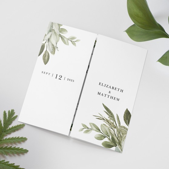 'Tuscany' Printed Gatefold Wedding Invitation