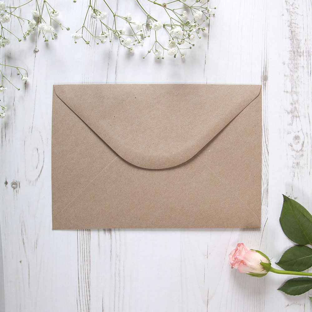 'Green Leaf' Printed Envelope Liner Sample with Envelope