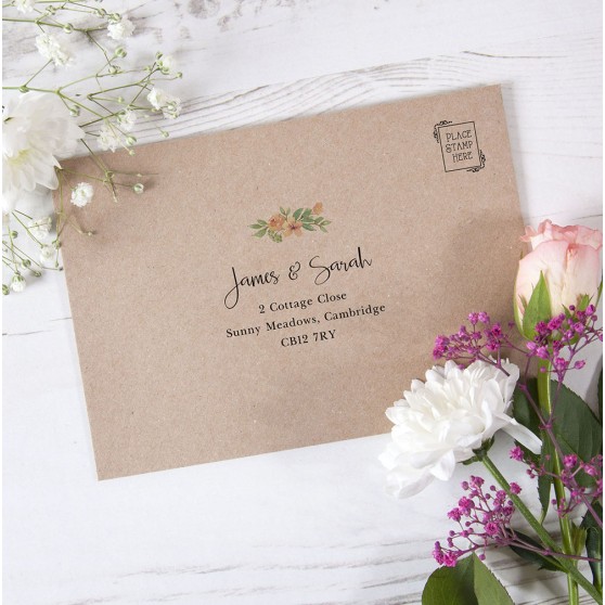 'Bella' Printed Envelope Liner with Envelope