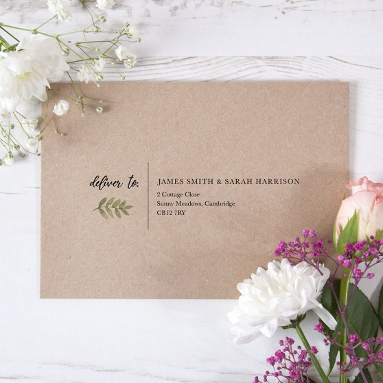 'Oh So Green' RSVP Envelopes