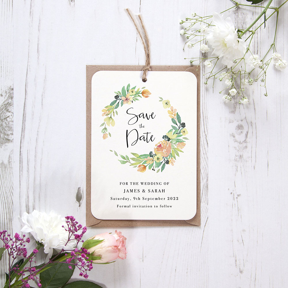 'Bella' Save the Date Tag