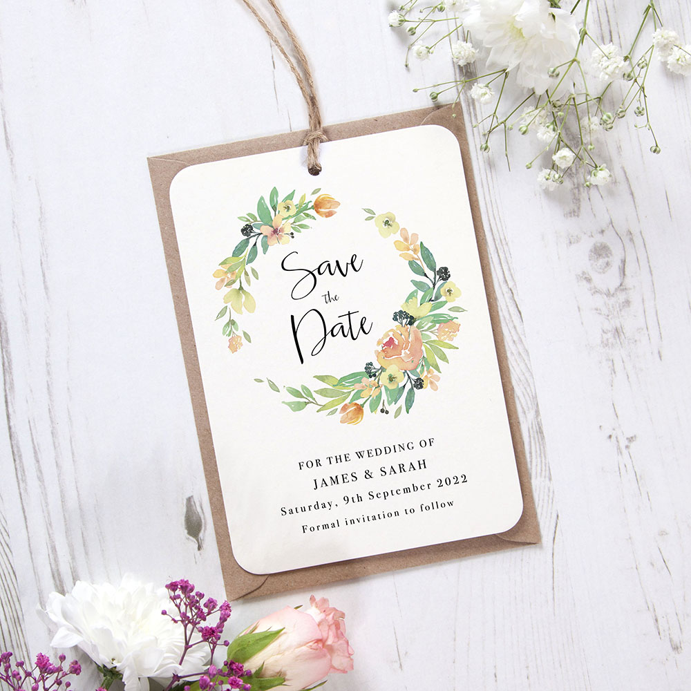 'Bella' Save the Date Tag