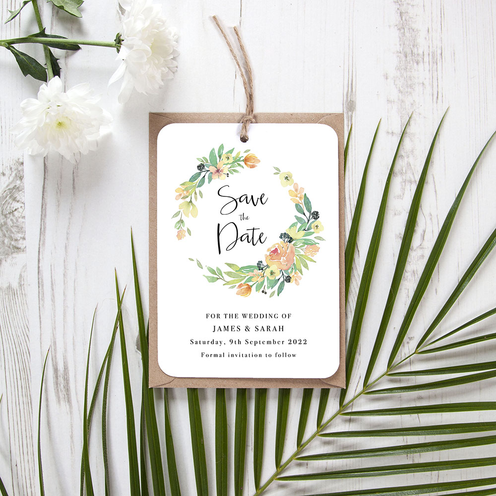 'Bella' Save the Date Tag