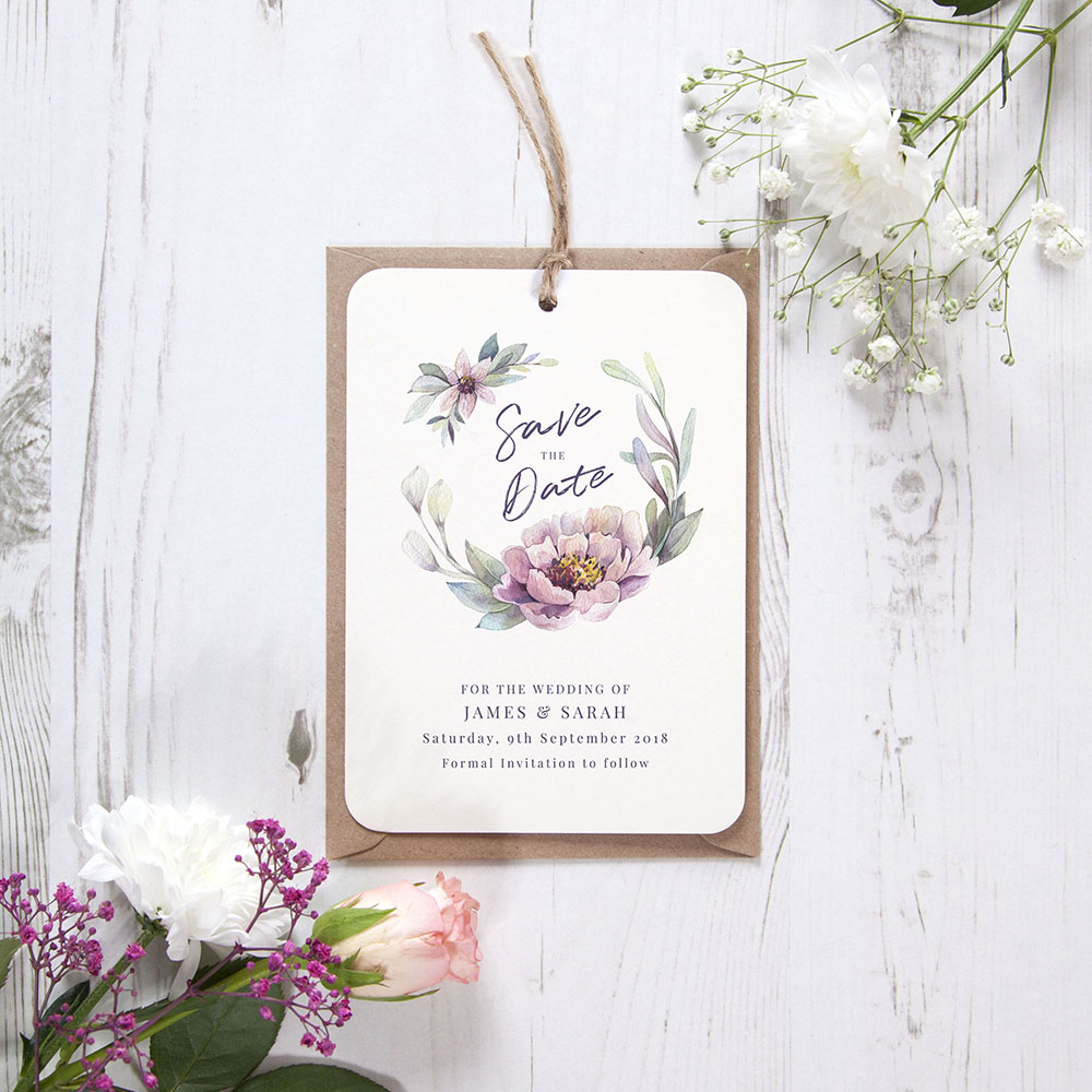'Henrietta Dawn' Tag Save the Date Sample