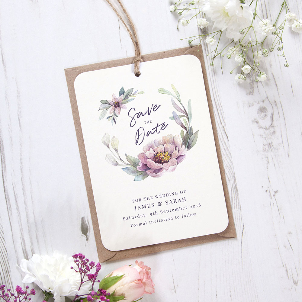 'Henrietta Dawn' Tag Save the Date Sample