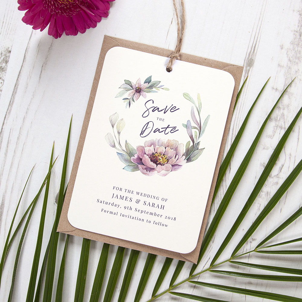'Henrietta Dawn' Tag Save the Date Sample