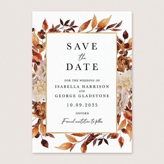 'Autumn Garden AG10' Save the Date