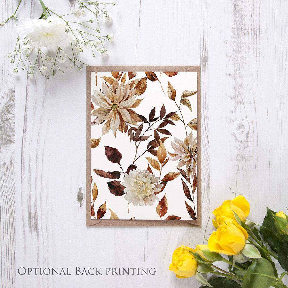'Autumn Garden AG11' Save the Date Sample