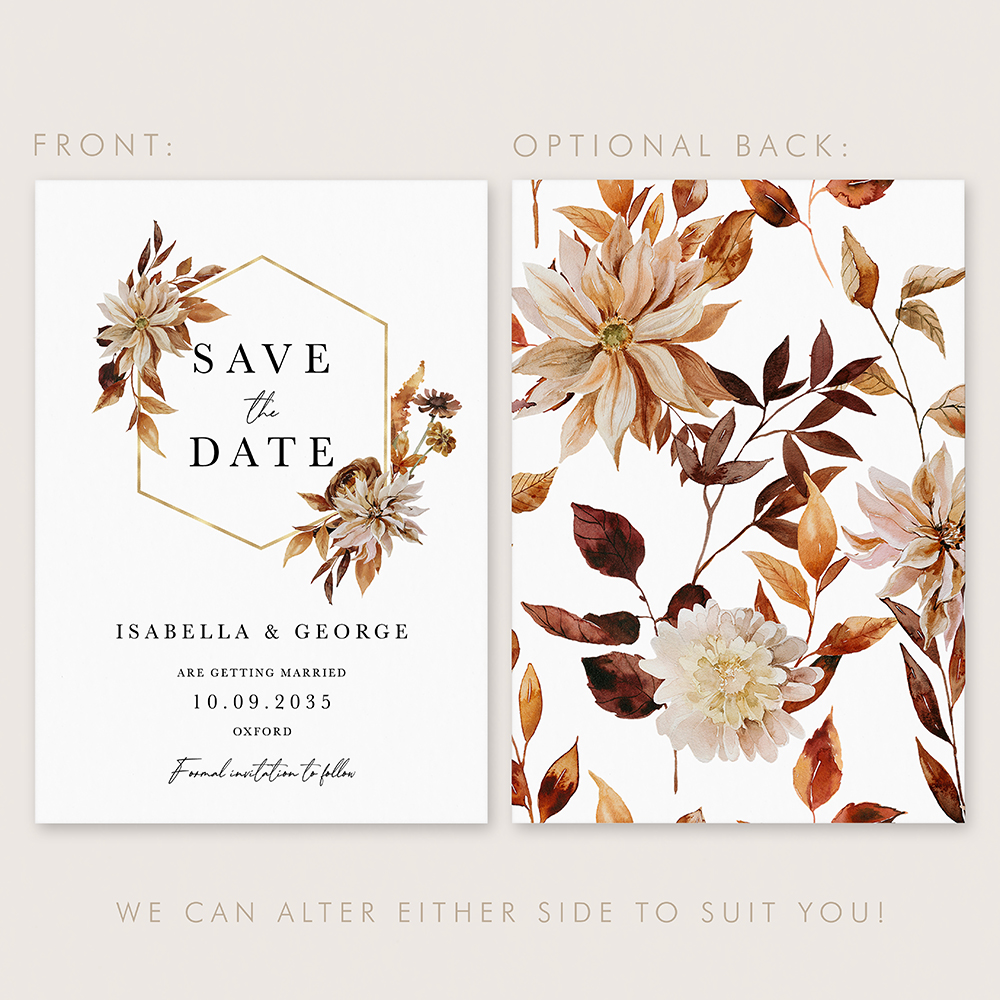 'Autumn Garden AG11' Save the Date