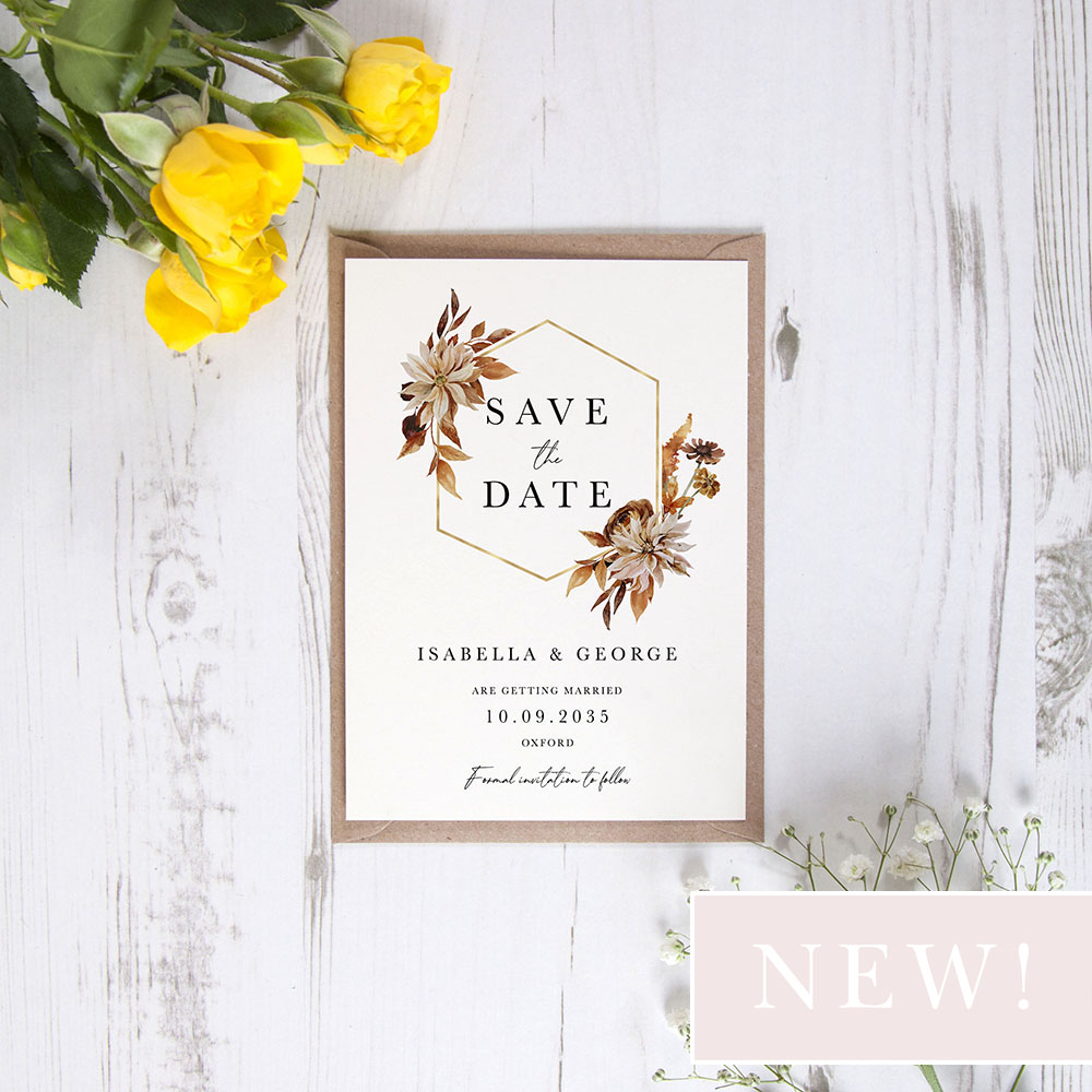 'Autumn Garden AG11' Save the Date Sample