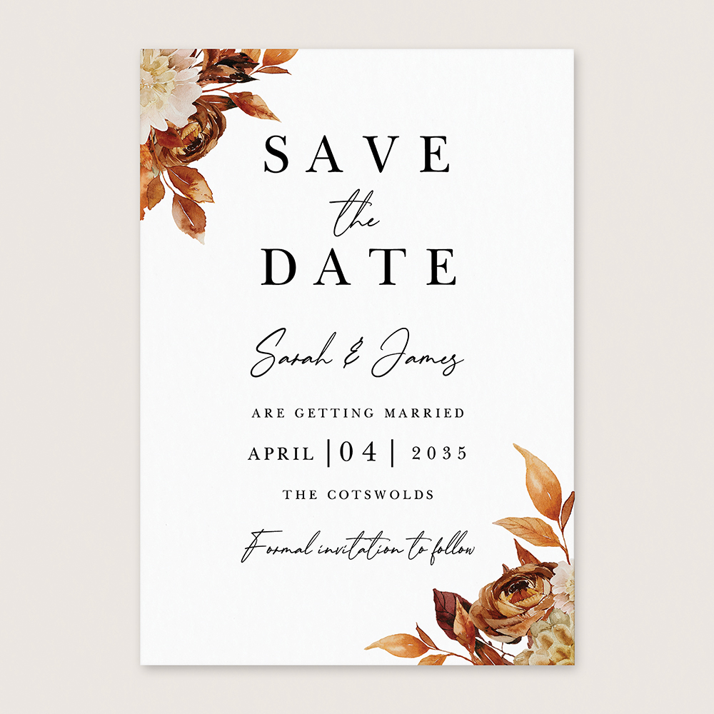 'Autumn Garden AG12' Save the Date