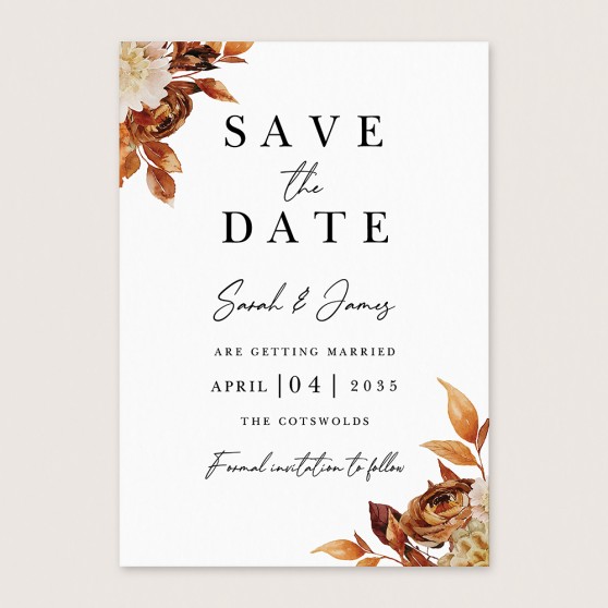 'Autumn Garden AG12' Save the Date