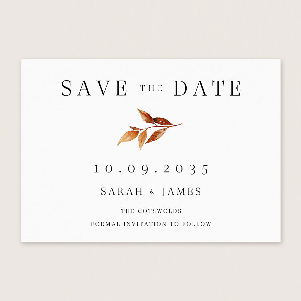 'Autumn Garden AG14' Save the Date