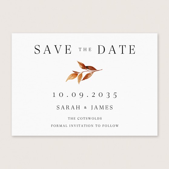 'Autumn Garden AG14' Save the Date