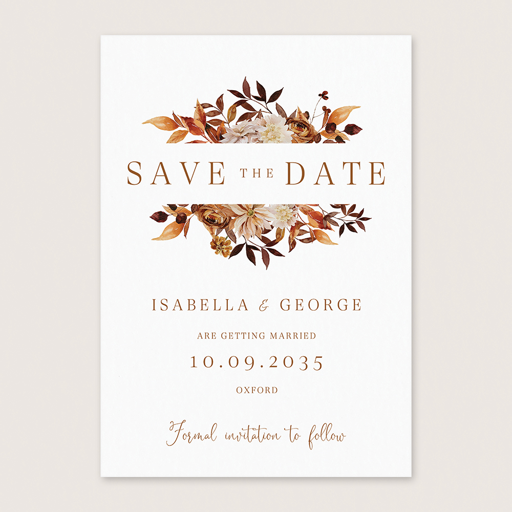 'Autumn Garden AG15' Save the Date