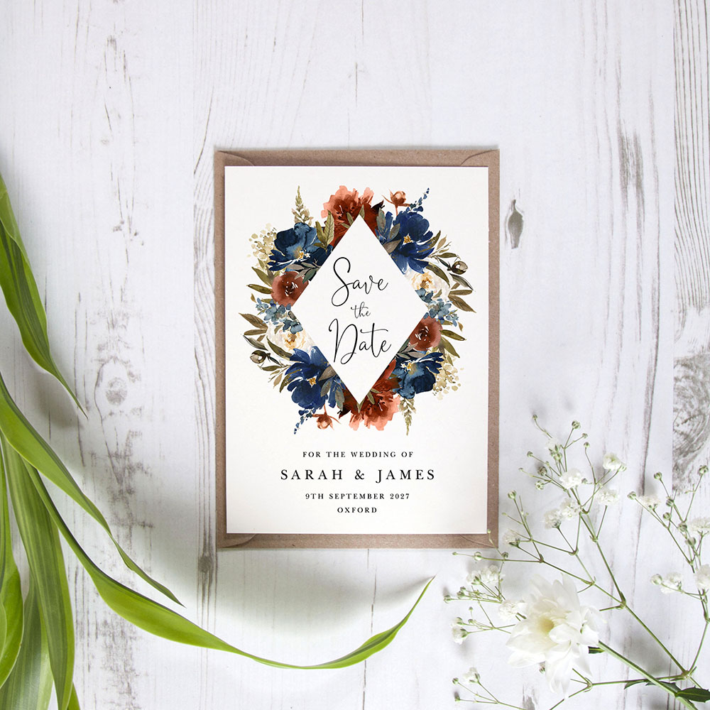 'Autumn Velvet' Save the Date Sample