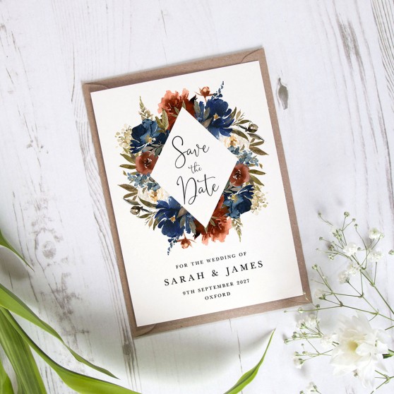 'Autumn Velvet' Save the Date Sample