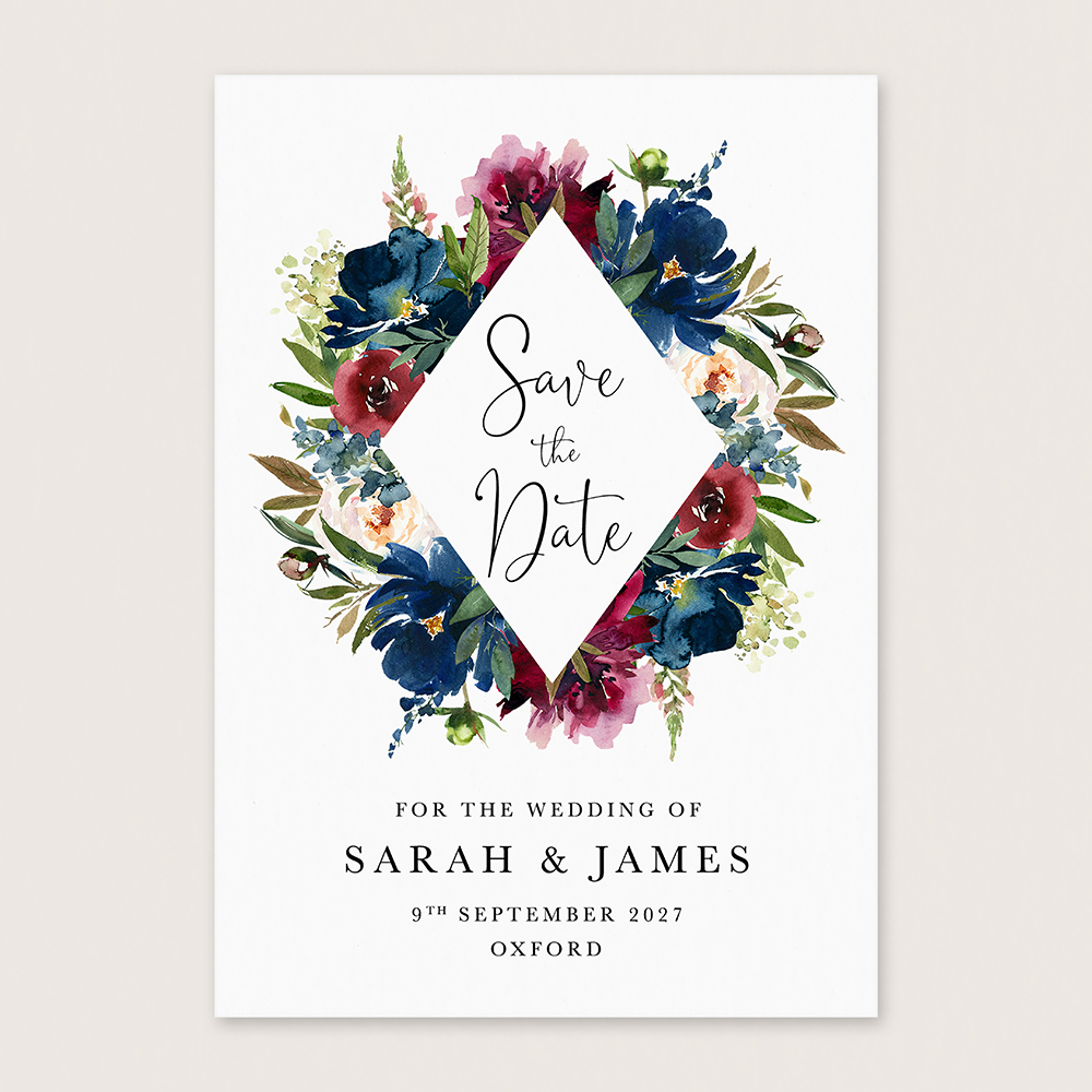 'Blue and Red Velvet' Save the Date